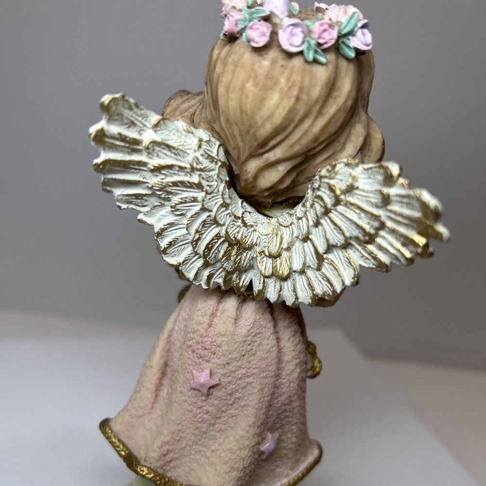 Jaimy Angel Girl Figurine Pink Dress‎ Trumpet Stars 7" SKU 1231 - Picture 8 of 9